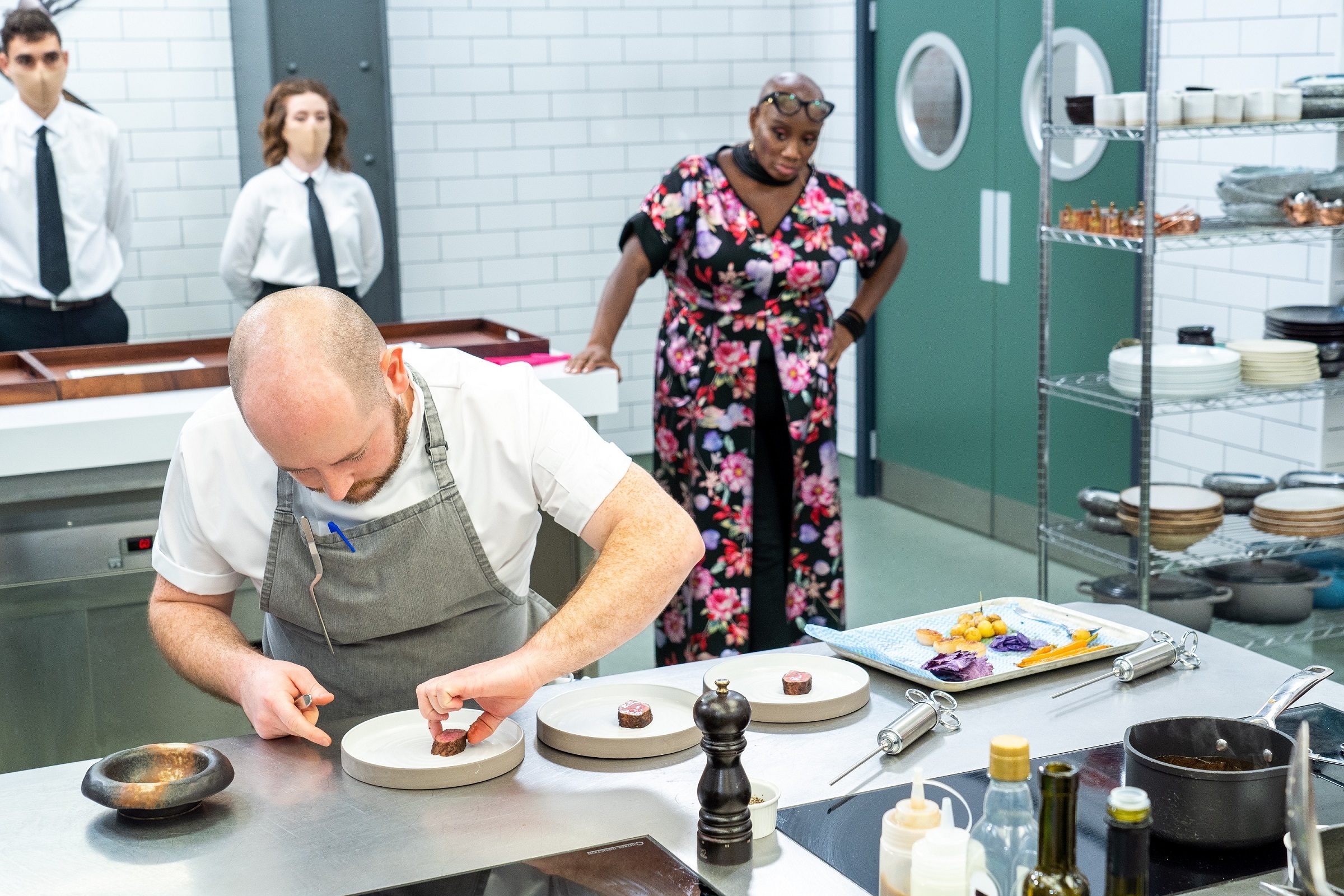 COOKING: Head chef Dan McGeorge working away for the show (Optomen Television)