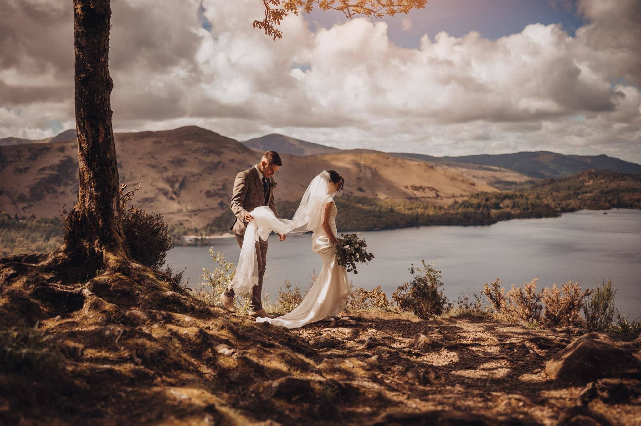 IDYLLIC: The pair said ‘I do’ at Lodore Falls in the Lake District